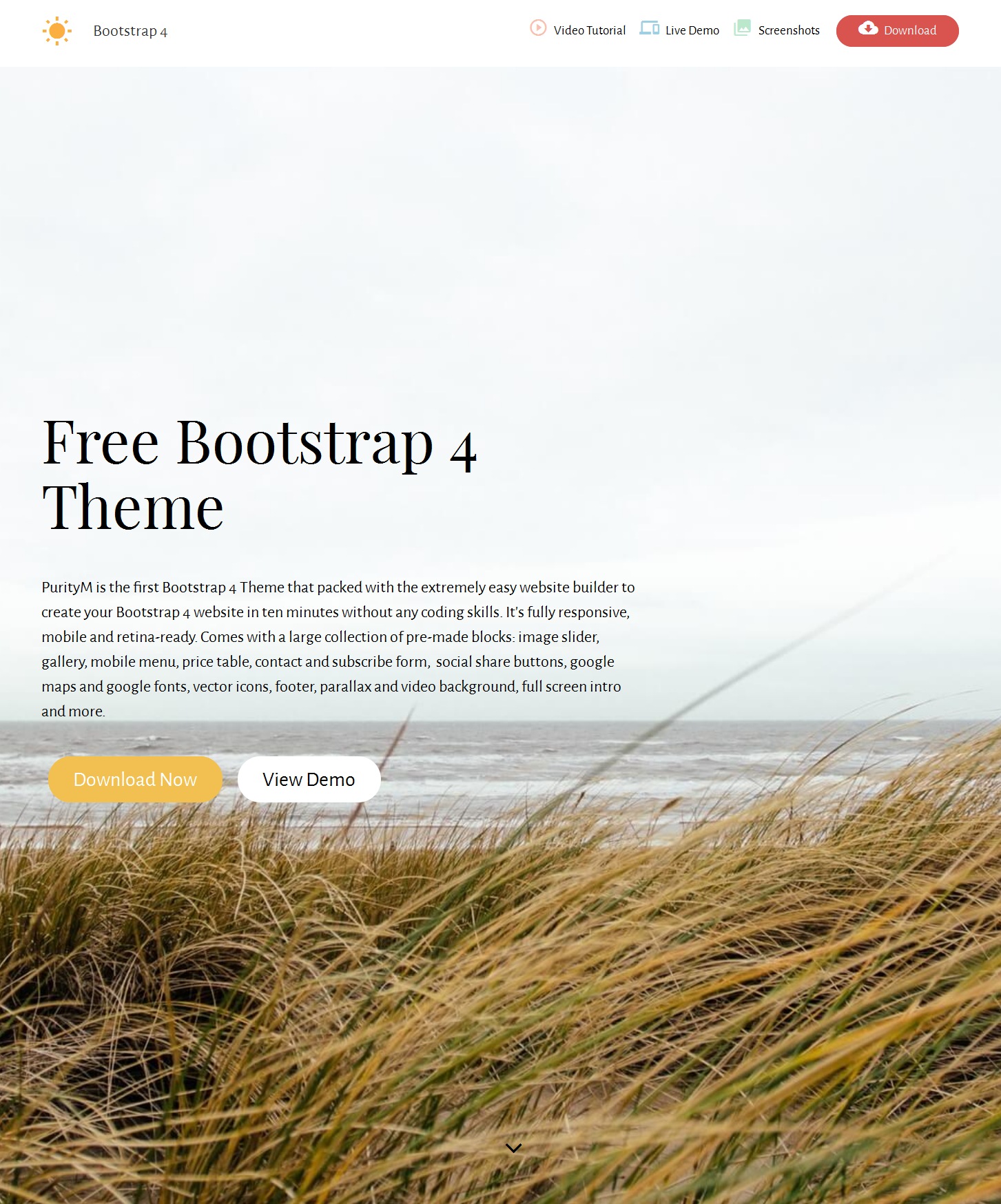 CSS3 Bootstrap One Page Theme
