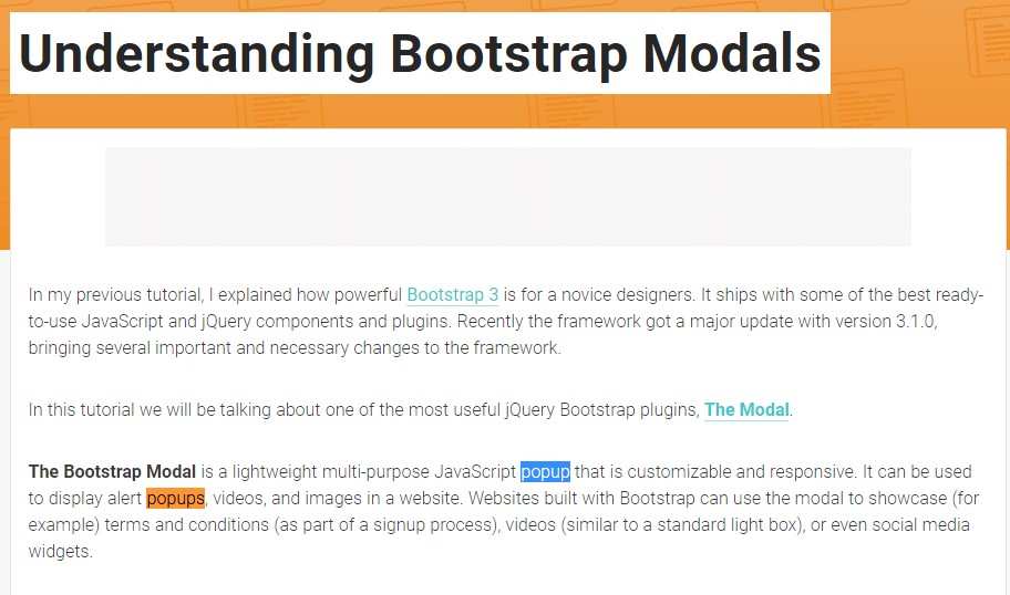  An additional  helpful article about Bootstrap Modal Popup